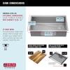 imageDELTA FAUCET 95A93225SSS Lorelai Workstation Kitchen Sink Dropin Top Mount Stainless Steel Single Bowl with WorkFlow Ledge and Chefs Kit of 5 Accessories32in