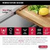imageDELTA FAUCET 95A93225SSS Lorelai Workstation Kitchen Sink Dropin Top Mount Stainless Steel Single Bowl with WorkFlow Ledge and Chefs Kit of 5 Accessories24in
