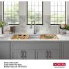 imageDELTA FAUCET 95A93225SSS Lorelai Workstation Kitchen Sink Dropin Top Mount Stainless Steel Single Bowl with WorkFlow Ledge and Chefs Kit of 5 Accessories45in