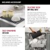 imageDELTA FAUCET 95A93225SSS Lorelai Workstation Kitchen Sink Dropin Top Mount Stainless Steel Single Bowl with WorkFlow Ledge and Chefs Kit of 5 Accessories27in