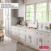 imageDELTA FAUCET 95A93225SSS Lorelai Workstation Kitchen Sink Dropin Top Mount Stainless Steel Single Bowl with WorkFlow Ledge and Chefs Kit of 5 Accessories32in
