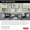 imageDELTA FAUCET 95A93225SSS Lorelai Workstation Kitchen Sink Dropin Top Mount Stainless Steel Single Bowl with WorkFlow Ledge and Chefs Kit of 5 Accessories45in