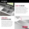 imageDELTA FAUCET 95A93225SSS Lorelai Workstation Kitchen Sink Dropin Top Mount Stainless Steel Single Bowl with WorkFlow Ledge and Chefs Kit of 5 Accessories33in