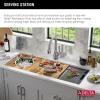 imageDELTA FAUCET 95A93225SSS Lorelai Workstation Kitchen Sink Dropin Top Mount Stainless Steel Single Bowl with WorkFlow Ledge and Chefs Kit of 5 Accessories45in