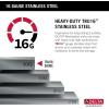 imageDELTA FAUCET DELTA Rivet 32Inch Workstation Kitchen Sink Undermount 16 Gauge Stainless Steel Single Bowl with WorkFlow Ledge and Chefs Kit of 6 Accessories 95B93132SSS