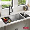 imageDELTA FAUCET DELTA Rivet 32Inch Workstation Kitchen Sink Undermount 16 Gauge Stainless Steel Single Bowl with WorkFlow Ledge and Chefs Kit of 6 Accessories 95B93132SSS