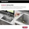 imageDELTA FAUCET DELTA Rivet 32Inch Workstation Kitchen Sink Undermount 16 Gauge Stainless Steel Single Bowl with WorkFlow Ledge and Chefs Kit of 6 Accessories 95B93132SSS