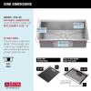 imageDELTA FAUCET DELTA Rivet 32Inch Workstation Kitchen Sink Undermount 16 Gauge Stainless Steel Single Bowl with WorkFlow Ledge and Chefs Kit of 6 Accessories 95B93132SSS