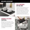 imageDELTA FAUCET DELTA Rivet 32Inch Workstation Kitchen Sink Undermount 16 Gauge Stainless Steel Single Bowl with WorkFlow Ledge and Chefs Kit of 6 Accessories 95B93132SSS