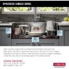 imageDELTA FAUCET DELTA Rivet 33Inch Workstation Kitchen Sink DropIn Top Mount 16 Gauge Stainless Steel Single Bowl with WorkFlow Ledge and Chefs Kit of 5 Accessories 95A93133SSSStainless Steel