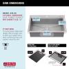 imageDELTA FAUCET DELTA Rivet 33Inch Workstation Kitchen Sink DropIn Top Mount 16 Gauge Stainless Steel Single Bowl with WorkFlow Ledge and Chefs Kit of 5 Accessories 95A93133SSSStainless Steel