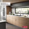 imageDELTA FAUCET DELTA Rivet 33Inch Workstation Kitchen Sink DropIn Top Mount 16 Gauge Stainless Steel Single Bowl with WorkFlow Ledge and Chefs Kit of 5 Accessories 95A93133SSSStainless Steel