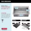imageDELTA FAUCET DELTA Rivet 33Inch Workstation Kitchen Sink DropIn Top Mount 16 Gauge Stainless Steel Single Bowl with WorkFlow Ledge and Chefs Kit of 5 Accessories 95A93133SSSStainless Steel