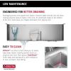 imageDELTA FAUCET Delta Lenta 32inch Undermount 16 Gauge Stainless Steel Double Bowl Kitchen Sink with Accessories 95303432D6SS Satin 32 Inch  Double Bowl