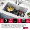 imageDELTA FAUCET Delta Lenta 32inch Undermount 16 Gauge Stainless Steel Double Bowl Kitchen Sink with Accessories 95303432D6SS Satin 32 Inch  Double Bowl