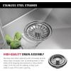 imageDELTA FAUCET Delta Lenta 32inch Undermount 16 Gauge Stainless Steel Double Bowl Kitchen Sink with Accessories 95303432D6SS Satin 32 Inch  Double Bowl