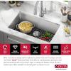 imageDELTA FAUCET Delta Lenta 32inch Undermount 16 Gauge Stainless Steel Single Bowl Kitchen Sink with Accessories 95303432SSS Satin