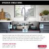 imageDELTA FAUCET Delta Lenta 32inch Undermount 16 Gauge Stainless Steel Single Bowl Kitchen Sink with Accessories 95303432SSS Satin