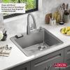 imageDELTA FAUCET Delta Marca 25 Inch DropIn Undermount Stainless Steel Single Bowl Kitchen Sink with Accessories