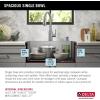 imageDELTA FAUCET Delta Marca 25 Inch DropIn Undermount Stainless Steel Single Bowl Kitchen Sink with Accessories