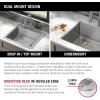 imageDELTA FAUCET Delta Marca 25 Inch DropIn Undermount Stainless Steel Single Bowl Kitchen Sink with Accessories