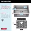 imageDELTA FAUCET Delta Marca 30 inch DropIn Undermount Stainless Steel Single Bowl Kitchen Sink with Accessories23 inch