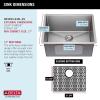 imageDELTA FAUCET Delta Marca 30 inch DropIn Undermount Stainless Steel Single Bowl Kitchen Sink with Accessories24 Inch