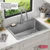 imageDELTA FAUCET Delta Marca 30 inch DropIn Undermount Stainless Steel Single Bowl Kitchen Sink with Accessories30in