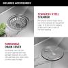 imageDELTA FAUCET Delta Marca 30 inch DropIn Undermount Stainless Steel Single Bowl Kitchen Sink with Accessories30in