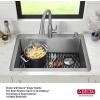 imageDELTA FAUCET Delta Marca 30 inch DropIn Undermount Stainless Steel Single Bowl Kitchen Sink with Accessories30in