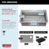 imageDELTA FAUCET Delta Marca 33 inch DropIn Undermount Stainless Steel Single Bowl Kitchen Sink with Accessories
