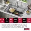 imageDELTA FAUCET Delta Marca 33 inch DropIn Undermount Stainless Steel Single Bowl Kitchen Sink with Accessories