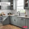 imageDELTA FAUCET Delta Rivet 30 Inch Black Stainless Steel DropIn Top Mount 16 Gauge Workstation Kitchen Sink Single Bowl in PVD Gunmetal Finish with WorkFlow Ledge and Accessories 95A9031T30SGSStainless Steel