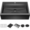 imageDELTA FAUCET Delta Rivet 30 Inch Black Stainless Steel DropIn Top Mount 16 Gauge Workstation Kitchen Sink Single Bowl in PVD Gunmetal Finish with WorkFlow Ledge and Accessories 95A9031T30SGSGunmetal