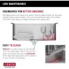 imageDELTA FAUCET Delta Rivet 30 Inch Black Stainless Steel DropIn Top Mount 16 Gauge Workstation Kitchen Sink Single Bowl in PVD Gunmetal Finish with WorkFlow Ledge and Accessories 95A9031T30SGSStainless Steel