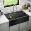 imageDELTA FAUCET Delta Rivet 30 Inch Black Stainless Steel DropIn Top Mount 16 Gauge Workstation Kitchen Sink Single Bowl in PVD Gunmetal Finish with WorkFlow Ledge and Accessories 95A9031T30SGSGunmetal