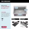 imageDELTA FAUCET Delta Rivet 30 Inch Black Stainless Steel DropIn Top Mount 16 Gauge Workstation Kitchen Sink Single Bowl in PVD Gunmetal Finish with WorkFlow Ledge and Accessories 95A9031T30SGSStainless Steel