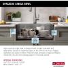 imageDELTA FAUCET Delta Rivet 30 Inch Black Stainless Steel DropIn Top Mount 16 Gauge Workstation Kitchen Sink Single Bowl in PVD Gunmetal Finish with WorkFlow Ledge and Accessories 95A9031T30SGSStainless Steel