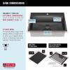 imageDELTA FAUCET Delta Rivet 30 Inch Black Stainless Steel DropIn Top Mount 16 Gauge Workstation Kitchen Sink Single Bowl in PVD Gunmetal Finish with WorkFlow Ledge and Accessories 95A9031T30SGSGunmetal