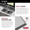 imageDELTA FAUCET Delta Rivet 30 Inch Black Stainless Steel DropIn Top Mount 16 Gauge Workstation Kitchen Sink Single Bowl in PVD Gunmetal Finish with WorkFlow Ledge and Accessories 95A9031T30SGSStainless Steel