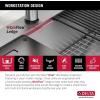 imageDELTA FAUCET Delta Rivet 30 Inch Black Stainless Steel DropIn Top Mount 16 Gauge Workstation Kitchen Sink Single Bowl in PVD Gunmetal Finish with WorkFlow Ledge and Accessories 95A9031T30SGSStainless Steel
