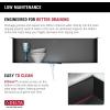 imageDELTA FAUCET Delta Rivet 32 Inch Black Stainless Steel Undermount 16 Gauge Workstation Kitchen Sink Single Bowl in PVD Gunmetal Finish with WorkFlow Ledge and Accessories 95B903132SGS