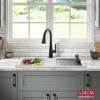 imageDELTA FAUCET Everest 30inch Granite Composite Workstation Kitchen Sink Undermount Single Bowl with WorkFlow Ledge and Accessories in Dark Grey 75B93330SDGDark Grey