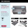 imageDELTA FAUCET Everest 30inch Granite Composite Workstation Kitchen Sink Undermount Single Bowl with WorkFlow Ledge and Accessories in Dark Grey 75B93330SDGDark Grey