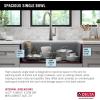 imageDELTA FAUCET Everest 30inch Granite Composite Workstation Kitchen Sink Undermount Single Bowl with WorkFlow Ledge and Accessories in Dark Grey 75B93330SDGDark Grey