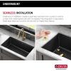 imageDELTA FAUCET Everest 30inch Granite Composite Workstation Kitchen Sink Undermount Single Bowl with WorkFlow Ledge and Accessories in Dark Grey 75B93330SDGBlack