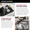 imageDELTA FAUCET Everest 30inch Granite Composite Workstation Kitchen Sink Undermount Single Bowl with WorkFlow Ledge and Accessories in Dark Grey 75B93330SDGBlack