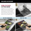 imageDELTA FAUCET Everest 30inch Granite Composite Workstation Kitchen Sink Undermount Single Bowl with WorkFlow Ledge and Accessories in Dark Grey 75B93330SDGBlack