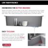 imageDELTA FAUCET Everest 30inch Granite Composite Workstation Kitchen Sink Undermount Single Bowl with WorkFlow Ledge and Accessories in Dark Grey 75B93330SDGDark Grey