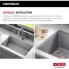 imageDELTA FAUCET Everest 30inch Granite Composite Workstation Kitchen Sink Undermount Single Bowl with WorkFlow Ledge and Accessories in Dark Grey 75B93330SDGDark Grey